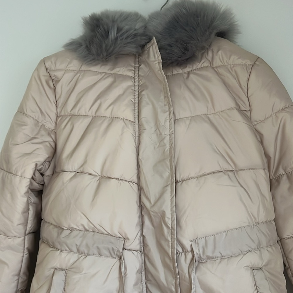 NWT Sun Miss Collection Ladies Faux Fur Trimmed Hooded PufferJacket - Picture 3 of 7